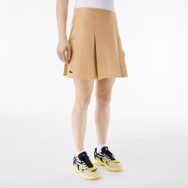 Lacoste Short Pleated Cotton Skirt