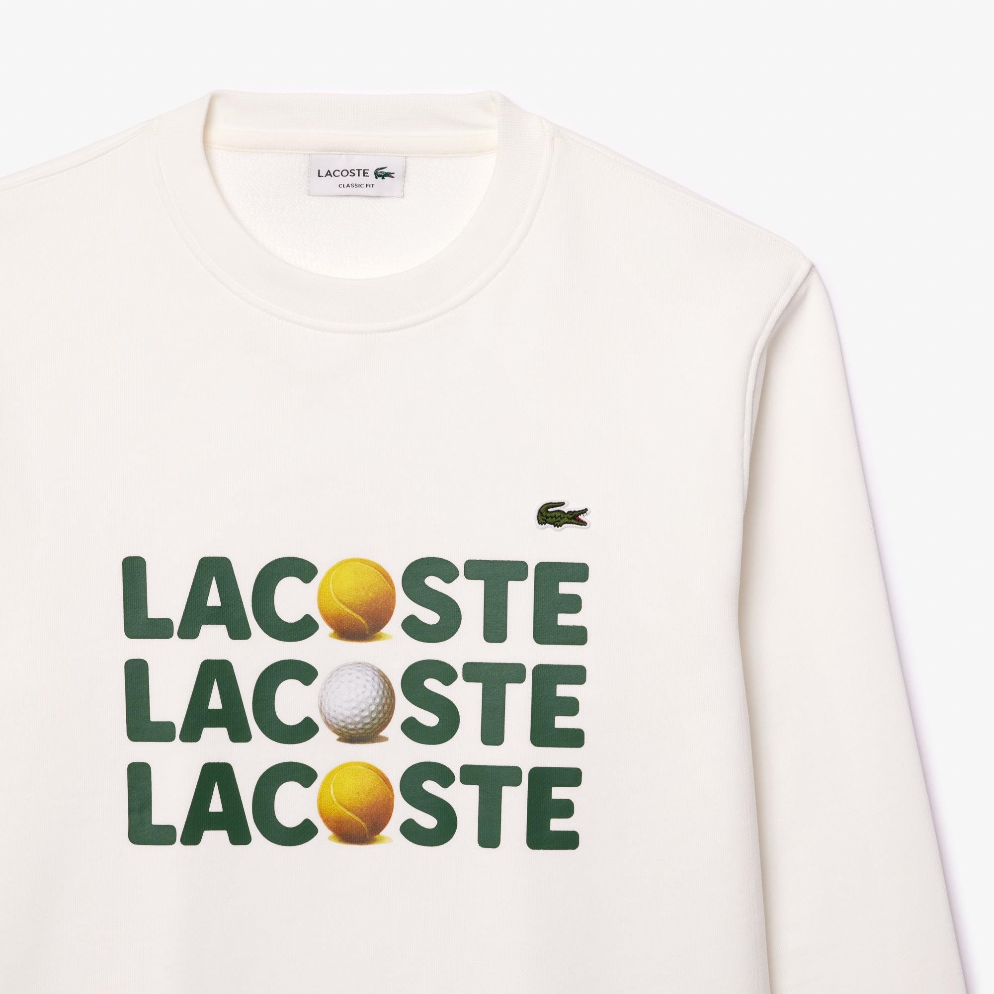 Lacoste Men's Tennis Ball Print Fleece Sweatshirt