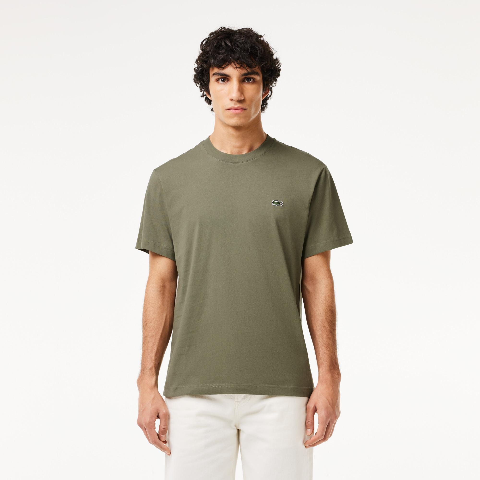 Lacoste T-shirt z bawełnianego dżerseju Classic fit