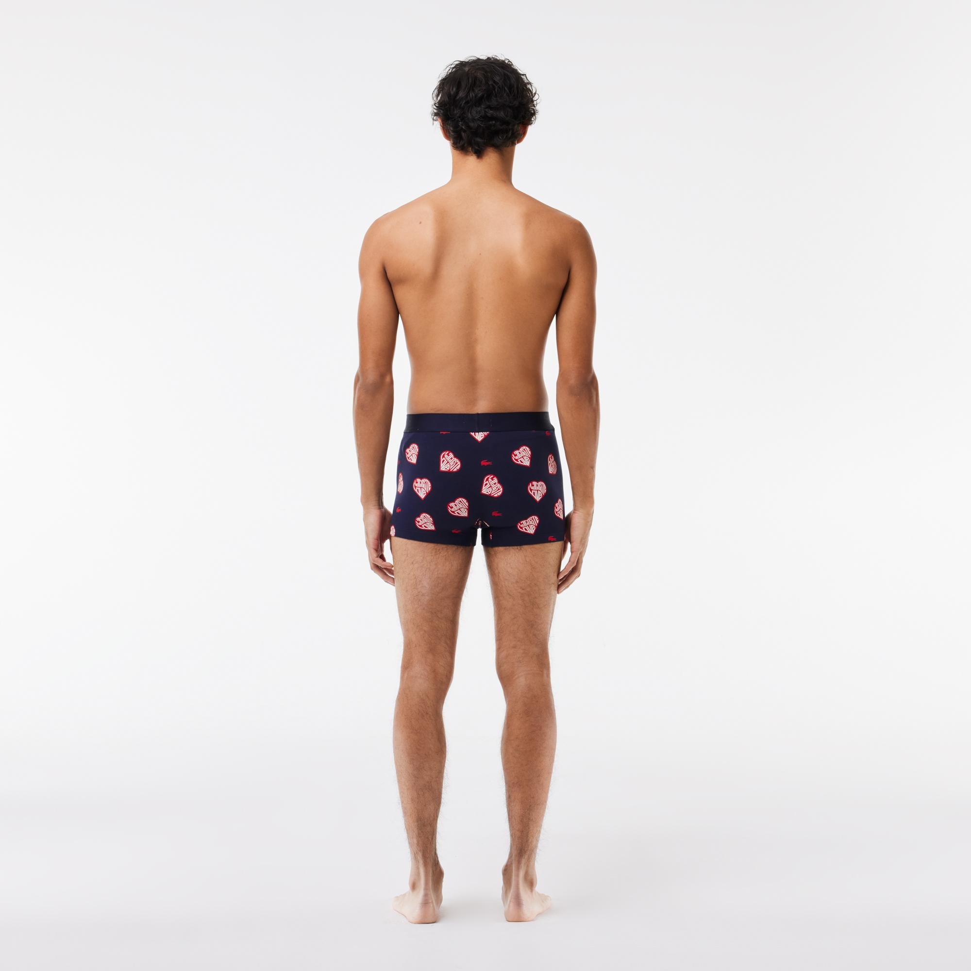 Lacoste Men's 3-Pack Contrast Branded Trunks