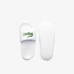 Lacoste Croco 1.0 children's white slippers