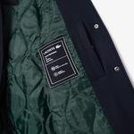 Lacoste bunda z vysoce kvalitní vlny s logo univerzity