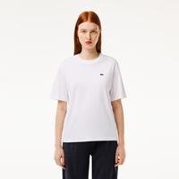 Lacoste Women's Relaxed Fit Lightweight Cotton Pima Jersey T-shirt001