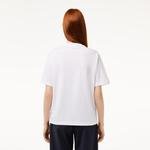 Lacoste damski T-shirt lekkiego bawełnianego dżerseju
