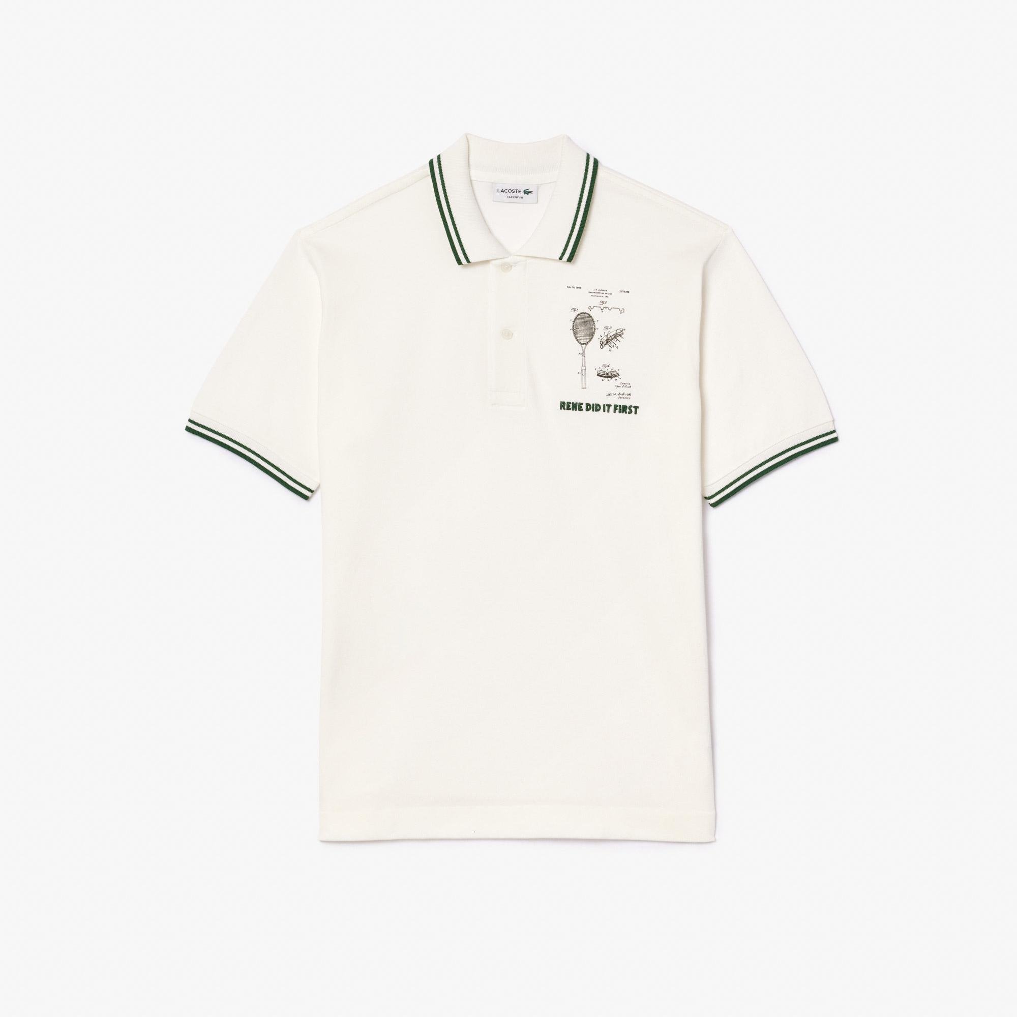 Lacoste Men's Original L.12.12 Embroidered Patent Cotton Polo Shirt