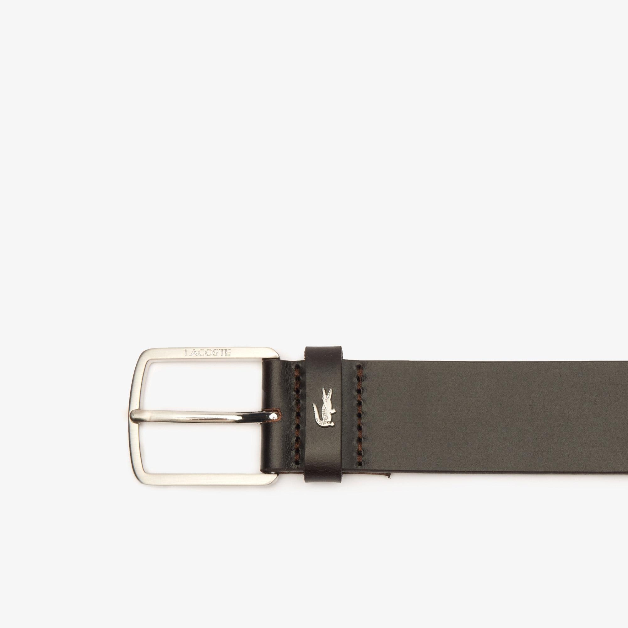Lacoste Men's Plant Tanned Smooth Leather Belt