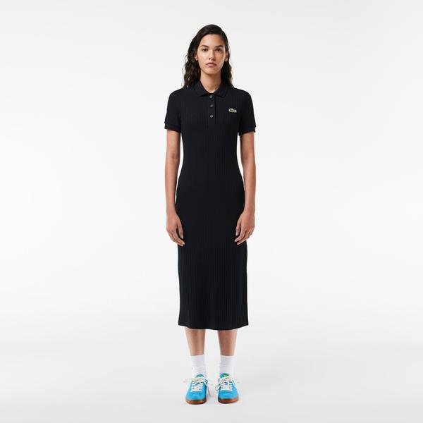 Lacoste Women's Polo-Style Midi Dress