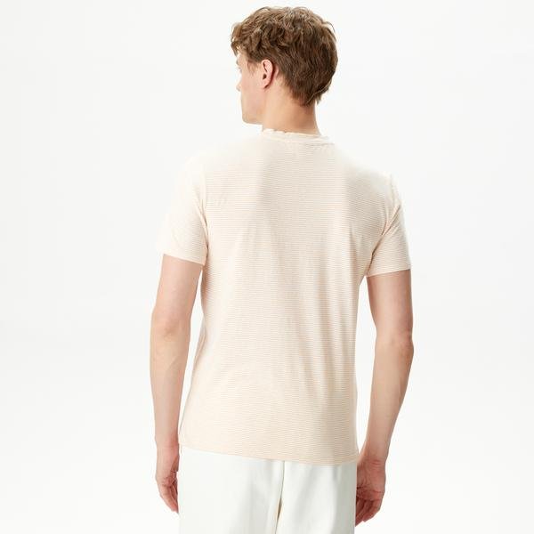 Lacoste Men's Regular Fit Crew Neck Striped T-Shirt